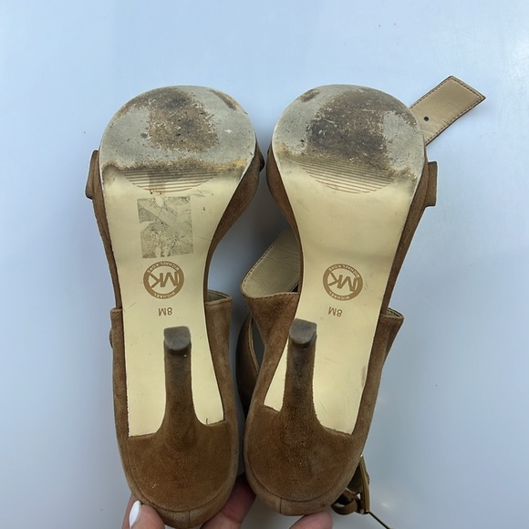 MICHAEL Michael Kors Brown Suede Heels - Size 8 - N189-6 - Picture 4 of 5